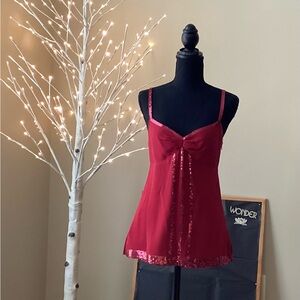 Express Red Sequin Camisole